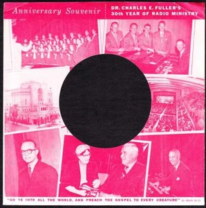 Dr. Charles E. Fuller 7" Schallplattenhülle nur 30. Jahr Radio Jubiläum (1967) - Bild 1 von 1