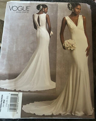 Vogue Bridal Original Pattern V1032 Misses Wedding Dress Sizes 18-20-22 - Image 1 of 2