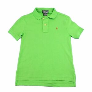 Polo Ralph Lauren Boy's Classic Cotton Course Green Short Sleeve Polo Shirt Sz 5