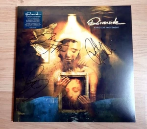 RIVERSIDE(PORCUPINE TREE, PINK FLOY) RAPID EYE MOVEMENT - BLACK LP. + AUTOGRAPHS - Picture 1 of 4