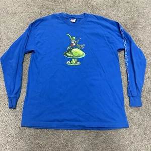 Vintage 90s 2000s Y2K Alien Mushroom Psychedelic Graffiti Guitar Shirt XL - Picture 1 of 9