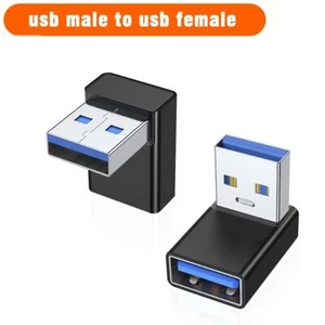 `USB 3.0 Right Angle Connector Type-A Male to Female Degree Adapter 90 T5N3 - Bild 1 von 20