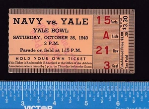 Marine vs. YALE TICKET 26. OKTOBER 1940 - Bild 1 von 2