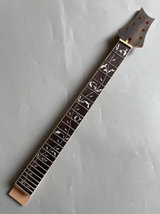 Guitar Neck mahogany 24 Fret 25.5 inch Rosewood Replacement Vine Inlay  - Picture 1 of 4