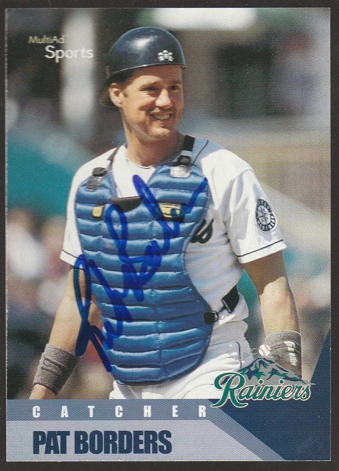 2002 MultiAd Sports Tacoma Rainiers #6 Pat Borders IP autograph signed card - Image 1 of 1