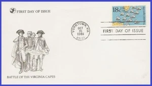 USA5 #1938 U/A READER DIGEST FDC Battle of the Virginia Capes - Bild 1 von 1