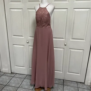 Desert Rose AZAZIE Sonya Bridesmaid Dress Size A 4 Evening Gown - Picture 1 of 16