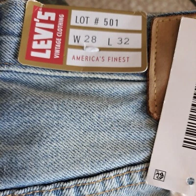 Levi's Vintage Clothing 501 Z 1954 Brand New W 28L 32 distressed  - Image 1 of 4