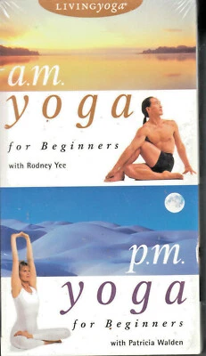 A.M. & P.M. Yoga for Beginners (VHS 1998 2-Tape Set) Rodney Yee Patricia Walden - Image 1 of 3