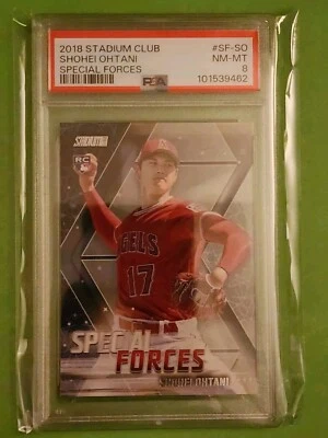 2018 Topps Stadium Club - Special Forces #SF-SO Shohei Ohtani (RC) PSA 8 - Image 1 of 2