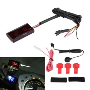 Digital Red LED Motorcycle Tachometer 0-20000 RPM Gauge Rev Display Monitor 12V - Picture 1 of 12