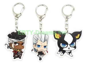 Set of 3 Jojo Anime Acrylic Keychain Jean Polnareff, Abdul, Iggy v1 - Picture 1 of 2