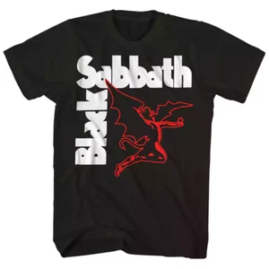 Vintage Black Sabbath Creature Graphic Print Black T Shirt AHN02229 - Picture 1 of 2
