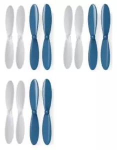 Hubsan X4 H107D Blue White Propeller Blades Props Propellers 3 Pack - Picture 1 of 2