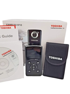 Videocámara digital de bolsillo Toshiba CAMILEO B10 HD 1080P negra Foto 1 de 4