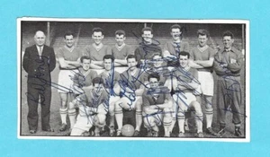 CARDIFF CITY 1959-60 PROMOTED 1ST DIV RARE ORIG SMALL TEAM GROUP 11 X AUTOGRAPHS - Picture 1 of 4