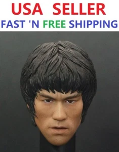 CUSTOM KUNG FU STAR ASIAN 1/6 scale head sculpt for 12'' Male Figure PHICEN - Picture 1 of 2