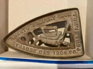 I Want U Comfort Eisen Gusseisen Untersetzer Strause Gas Iron Co Philadelphia PA Patina - Bild 1 von 3