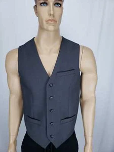 Perry ellis men's formal vest size medium Perry ellis grey vest size medium  - Picture 1 of 12