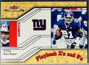 2002 Fleer Maximum Playbook X's and O's #2 Tiki Barber New York Giants - Picture 1 of 2