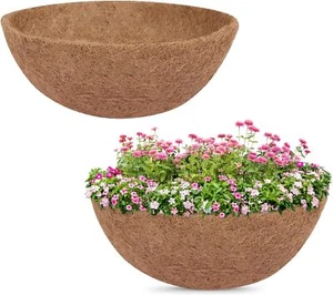 Pcs Coconut Hanging Basket Liners 14 Inch, Sturdy Round Coco Liners 14 inch 2 - Picture 1 of 1