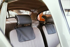 VW VOLKSWAGEN HEAD REST CLASSIC VINTAGE SEAT PAIR GREY COLOR / PAIR - Picture 1 of 3