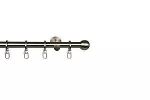 Gardinenstange Edelstahl Optik Garesa Balle 1-läufig 20 mm ab 100 cm (917) - Bild 1 von 2