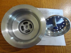 Colador de cesta de drenaje de fregadero de cocina de acero inoxidable con poste de palo fijo de bloqueo - Imagen 1 de 11