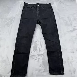 Levi’s 522 Taper Jeans Men’s 32x30 Black Slim Fit Stretch Denim Made in Egypt - Picture 1 of 13