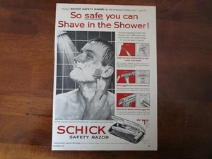 Vintage Schick Safety Razor advertisement print ad 1959, 7 3/4" x 11" - Picture 1 of 5