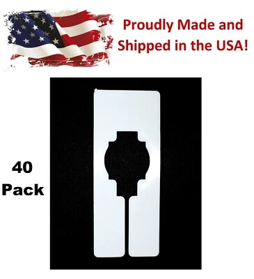 JSP MANUFACTURING® Plastic 40 Blank Rectangular Size Dividers for Retail Clothing Racks