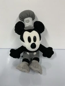 Walt Disney World 2000 Black and White Steamboat Willie Mickey Mouse Plush 10" - Picture 1 of 7