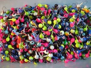 100 NEUE SCHWIMMENDE ZANDER JIGKÖPFE einige Auslauffarben GRÖSSE 1 Sortiment - Bild 1 von 11