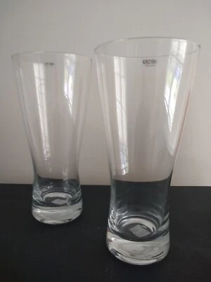 Set of 2‑New Krosno Poland Pilsners 22oz Beer Glasses – Made in Poland - Image 1 of 4