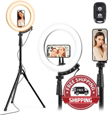 Aro De Luz Anillo LED Profesional Con Tripie Bluetooth Remoto Para Selfie Trípode Foto 1 de 4