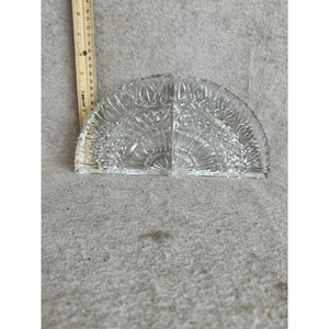 Vintage Crystal Heavy Cut Crystal Bookends - Picture 1 of 3