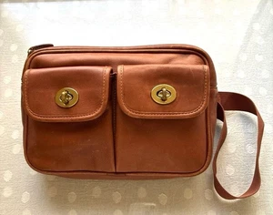 Vintage COACH 516 Pocket Waist Pack Brown Leather USA Made Body Bag #1911 - Picture 1 of 9