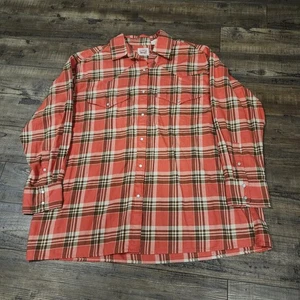 Levi’s Western Pearl Snap Flannel Shirt Women’s size Large Plaid 2194 - Picture 1 of 6