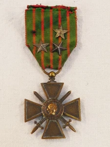 Medaille militaire croix de guerre 1914 - 1915 avec 3 etoiles - Picture 1 of 9
