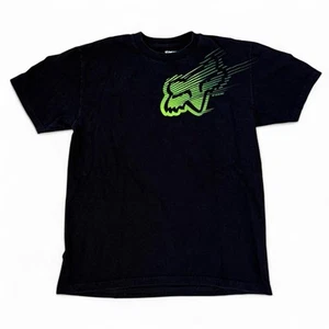 Fox Racing Short Sleeve Logo Black T-Shirt Men’s Size Large Skater Grunge Y2K - Picture 1 of 5