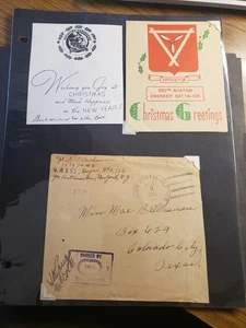 APO 126 BUC, CHATEAUBRIANT, FRANCE 1944 WWII Army Cover 852 ENGR w/ card APO 94 - Picture 1 of 4