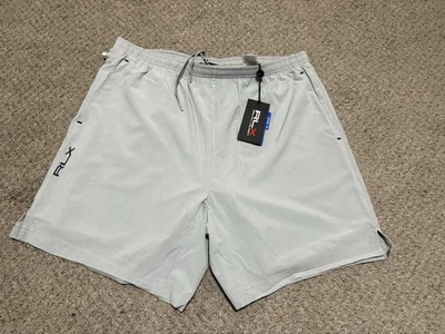 NWT! RLX Ralph Lauren Grey Lined Drawstring Vented Golf Shorts Men Large $90 - Image 1 of 4