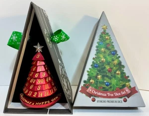 HYMGHO ALBERO DI NATALE metallo rosso set 7 dadi gioco di ruolo die RPG D&D AD&D - Foto 1 di 2