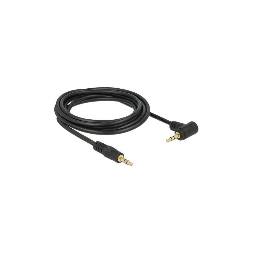 83758 - Klinkenkabel 3,5 mm 3 Pin Stecker > Stecker gewinkelt 3 m schwarz - Bild 1 von 1