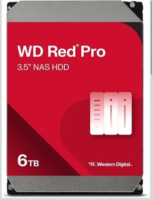 WD Red Pro WD6005FFBX 6TB NAS Hard Drive 7200 RPM 256MB Cache/WD6005FFBX-SPCASN0 - Image 1 of 2