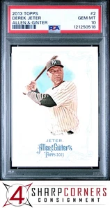 2013 TOPPS ALLEN & GINTER #2 DEREK JETER YANKEES HOF PSA 10 - Picture 1 of 3