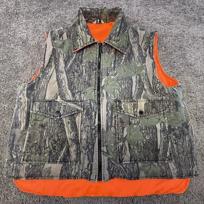 Vintage Winchester Reversible Vest Mens Large Camo/Hi-Vis Orange Pockets Hunting - Image 1 of 4