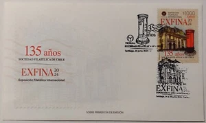 Chile 2024 FDC 135 años Sociedad Filatelica de Chile - EXFINA - Picture 1 of 2