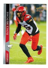 2021 Upper Deck CFL Blank Back Parallel Royce Metchie Calgary Stampeders