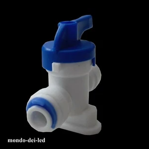 Raccordo Valvola Sfera Rubinetto DMfit 1/4" Tubo 6 mm Depuratore Osmosi Acqua CE - Foto 1 di 2